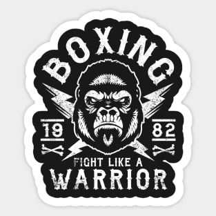 BOXING - FIGHT LIKE A WARRIOR GORILLA Sticker